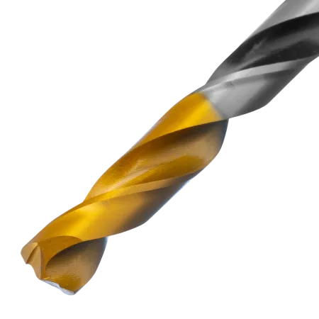 Сверло спиральное по металлу DENZEL 8 x 117 мм, Р6М5, Golden Tip, многогранная заточка