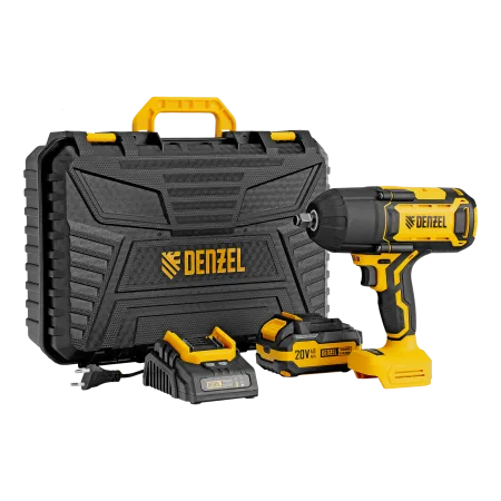 Гайковерт ударный аккумуляторный бесщет. DENZEL CIWH-BL-20-1000, Li-Ion, 20 В