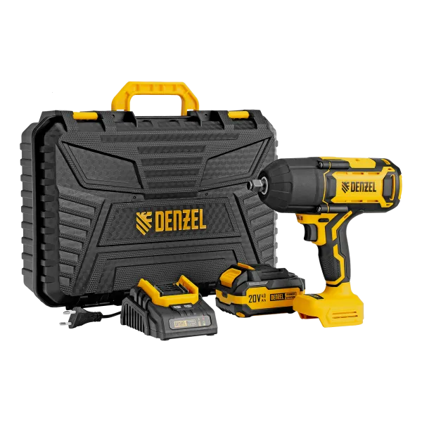 Гайковерт ударный аккумуляторный бесщет. DENZEL CIWH-BL-20-1000, Li-Ion, 20 В