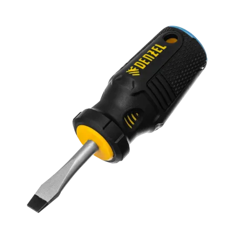Отвертка DENZEL SL6x38 мм, S2, 3к рукоятка