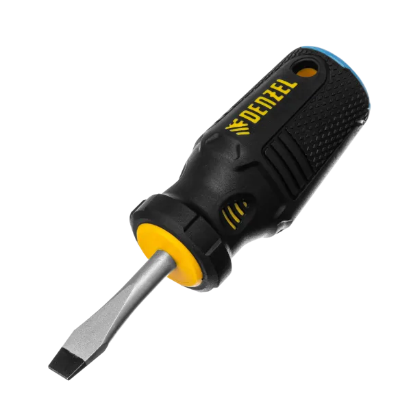Отвертка DENZEL SL6x38 мм, S2, 3к рукоятка
