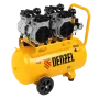 Компрессор безмасляный, малошумный DENZEL DLS 2200/50, 2200 Вт, 2x1100, 50 л, 380 л/мин