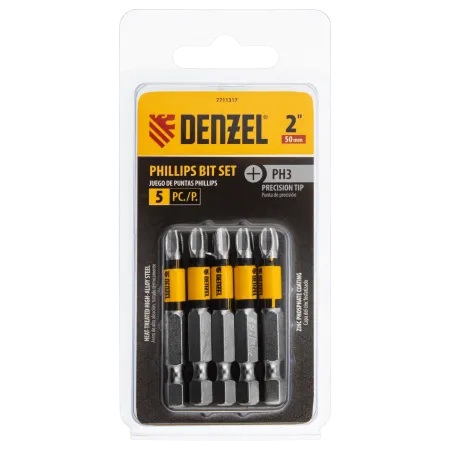 Набор бит DENZEL PH3x50, 5 шт.