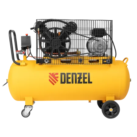 Компрессор воздушный DENZEL BCV2200/100, 2.2 кВт, ременный привод, 100 литров, 370 л/мин