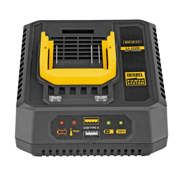 Устройство зарядное для аккумуляторов DENZEL BCH-20-4.5, Li-Ion, 20 В, 4,5 А