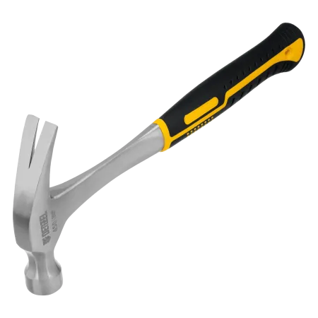 Молоток-гвоздодер DENZEL 450 г, цельнометаллический, двухкомпонентная рукоятка