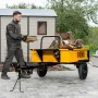 Прицеп для мотоблока DENZEL TT-500, оцинк., груз. 500 кг, рег. сцепка, колеса 4.00-10, в упаковке