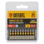 Бита DENZEL IMPACT, PH1x25 мм, лазерная обработка шлица, сталь S2, 10 шт., Е 6,3