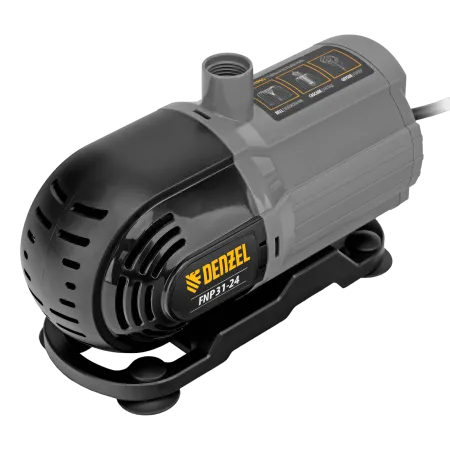Насос фонтанный DENZEL FNP31-24, 31 Вт, подъем 2,4 м, 1500 л/ч, колокольчик/2 каскада/гейзер