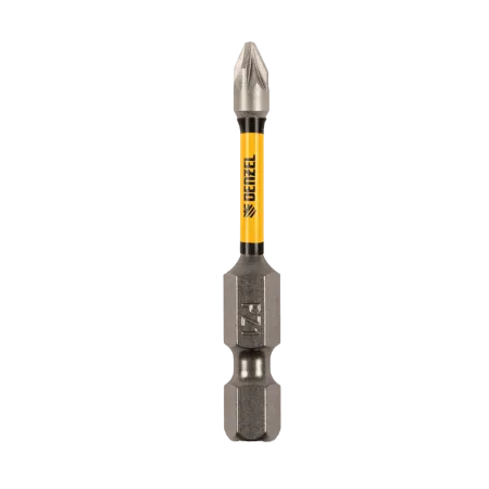Бита DENZEL IMPACT, PZ1x50 мм, лазерная обработка шлица, сталь S2, 10 шт., Е 6,3