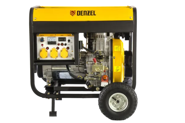 Дизельный генератор DENZEL DD6300Е, 5 кВт, 220 В/50 Гц, 15 л, электростартер