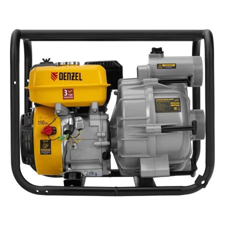 Мотопомпа бензиновая для грязной воды DENZEL PX-80D7, 7 л.с., 3", 1300 л/мин, глуб 8 м,напор 30 м