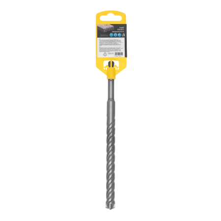 Бур по бетону DENZEL, цельная крестовая пластина, 14x215 мм, SDS PLUS