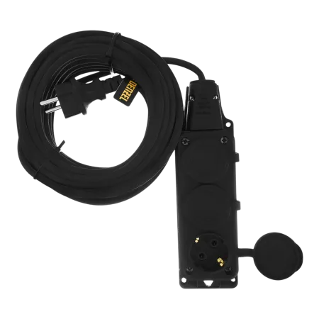 Удлинитель-шнур силовой Top Series DENZEL, КГТТ, 10 м, 3 розетки, 3 x 1,5 мм