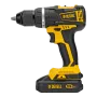 Дрель-шуруповерт аккумуляторная ударная бесщет DENZEL CIDB-IB-18-02, Li-Ion, 18 В, 2 акк.
