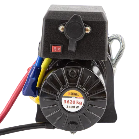Лебедка автомобильная электрическая DENZEL LB-3000.3.6 т, 3.4 кВт, 12В