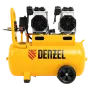 Компрессор безмасляный, малошумный DENZEL DLS 2200/50, 2200 Вт, 2x1100, 50 л, 380 л/мин