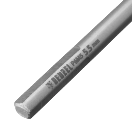 Сверло спиральное по металлу DENZEL 5,5 х 139 мм, Р6М5, Golden Tip, удлиненное