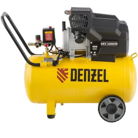 Компрессор воздушный DENZEL X-PRO DKV2200/50, 2.2 кВт, 400 л/мин, 50 л
