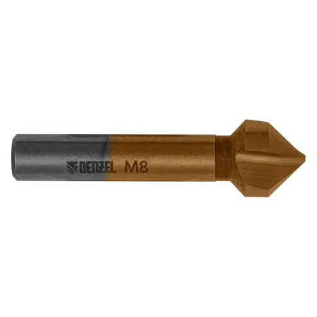 Зенковка конусная DENZEL под М8, HSS, по металлу, 6-гранный хвостовик