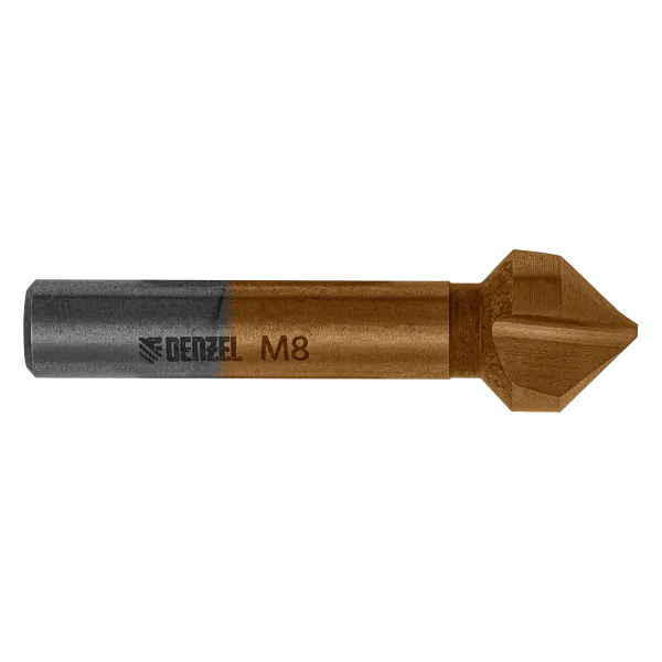 Зенковка конусная DENZEL под М8, HSS, по металлу, 6-гранный хвостовик