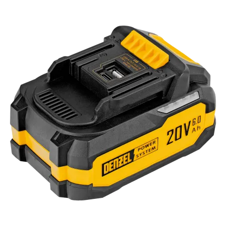 Батарея аккумуляторная DENZEL BH-20-6.0, Li-Ion, USB, 20 В, 6,0 Ач