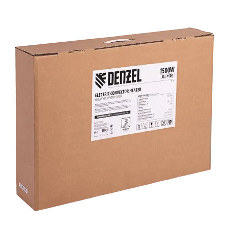 Конвектор электрический DENZEL XCE-1500, 230 В, 1500 Вт, X-образный нагреватель