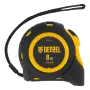 Рулетка DENZEL 8м х 25мм, обрезиненный корпус, автоматическая фиксация