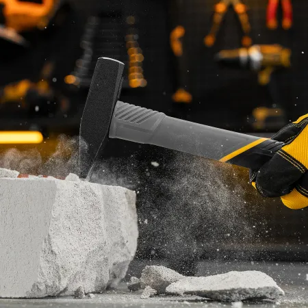 Молоток слесарный DENZEL 400 г, кованый, фибергласовая  рукоятка c TPR покрытием