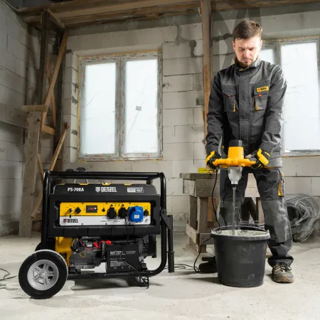 Генератор бензиновый DENZEL PS 70 EA, 7.0 кВт, 230 В, 25 л, электростартер