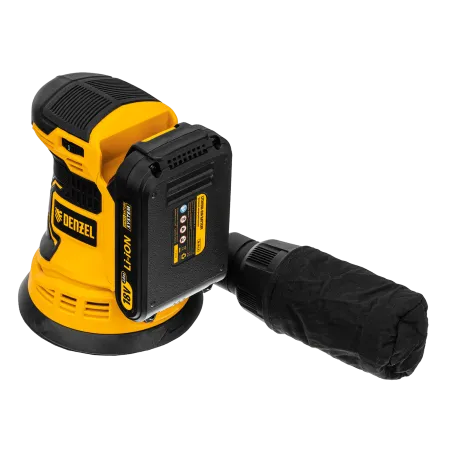 Машина шлифовальная эксцентриковая аккумуляторная DENZEL COS-125, 18В Li-Ion