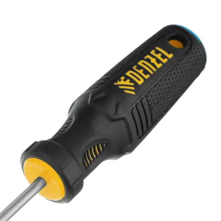 Отвертка DENZEL SL4х100 мм, CrV, трехкомпонентная рукоятка
