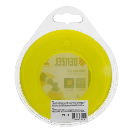 Леска для триммера DENZEL Flex Сord 96115, 2 мм x 15 м, квадратная, блистер