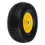 Колесо пневматическое DENZEL 15/6.00-6, D 370 мм, подш. внут. диам. 16 мм, длина оси 100 мм
