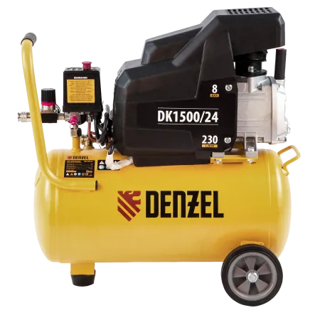 Компрессор воздушный DENZEL X-PRO DK1500/24, 1.5 кВт, 230 л/мин, 24 л