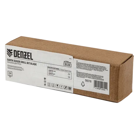 Нож шнека для грунта DENZEL ER-250, диаметр 250 мм, комплект 2 шт