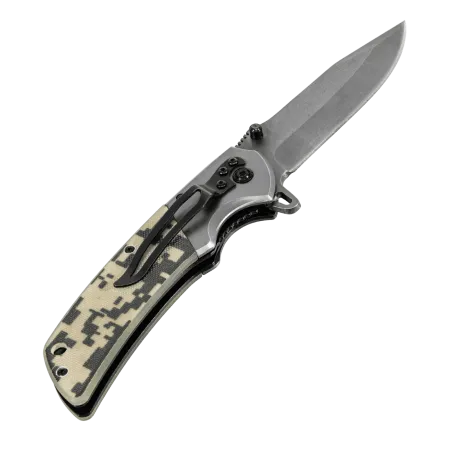 Нож складной DENZEL многоцелевой, системы Liner-Lock, с накладкой G10 на классической рукоятке