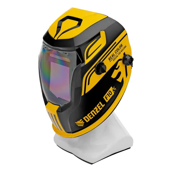 Щиток защитный лицевой DENZEL (маска сварщика) F10, см. окно 100х96, Real Color, DIN 4-8/9-13