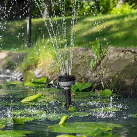 Насос фонтанный DENZEL FNP110-34, 112 Вт, подъем 3,4 м, 3400 л/ч, колокольчик/каскад/гейзер