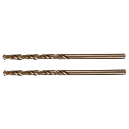 Сверло по металлу DENZEL 2,5 мм, HSS Co-8%, 2 шт.