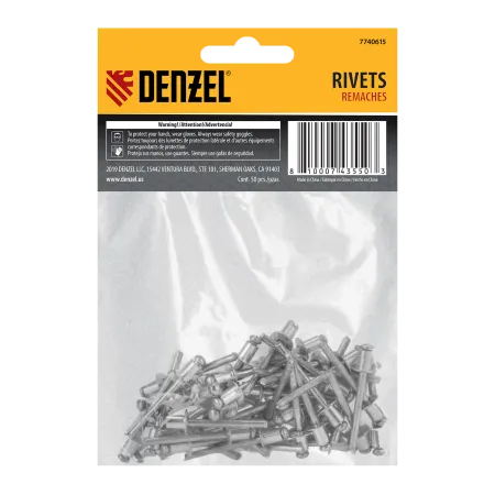 Заклепки алюминиевые DENZEL 3/16"-1/4", 5 х 6 мм, 50 шт