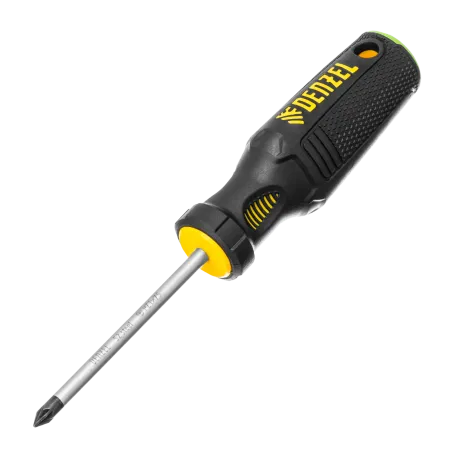 Отвертка DENZEL PZ1x75 мм, S2, 3к рукоятка
