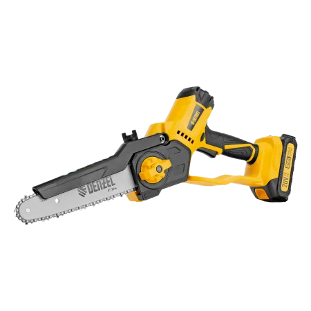 Цепная мини-пила аккумуляторная бесщеточная DENZEL СCS-200BL, шина 200 мм, Li-Ion, 20 В