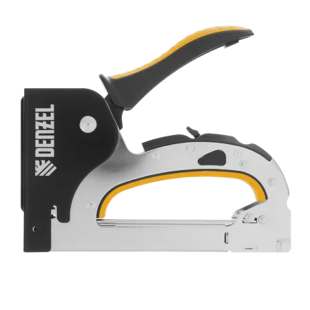 Степлер мебельный DENZEL стальной корпус, быстрая загрузка, регул. силы удара, тип 53, 4-14 мм