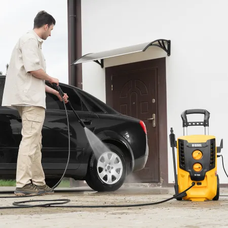 Моечная машина высокого давления DENZEL R-180, 2200 Вт, 180 бар, 380 л/ч, колесная