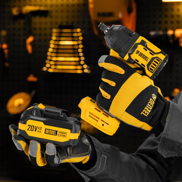 Гайковерт ударный аккумуляторный бесщет. DENZEL CIWH-BL-20-500, Li-Ion, 20 В