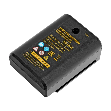 Лазерный уровень мультипризменный DENZEL DLV-360-4C, 30 м, зеленый луч, Li-Ion 2,4 Aч, кейс