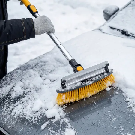 Щетка-сметка со скребком DENZEL телескоп, поворотная голова, водосгон 950-1320 мм
