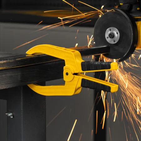 Струбцина клещеобразная DENZEL удлиненная 75 х 110 мм двухкомпонентные рукоятки