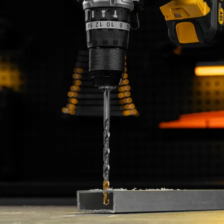 Сверло спиральное по металлу DENZEL 7,5 х 156 мм, Р6М5, Golden Tip, удлиненное